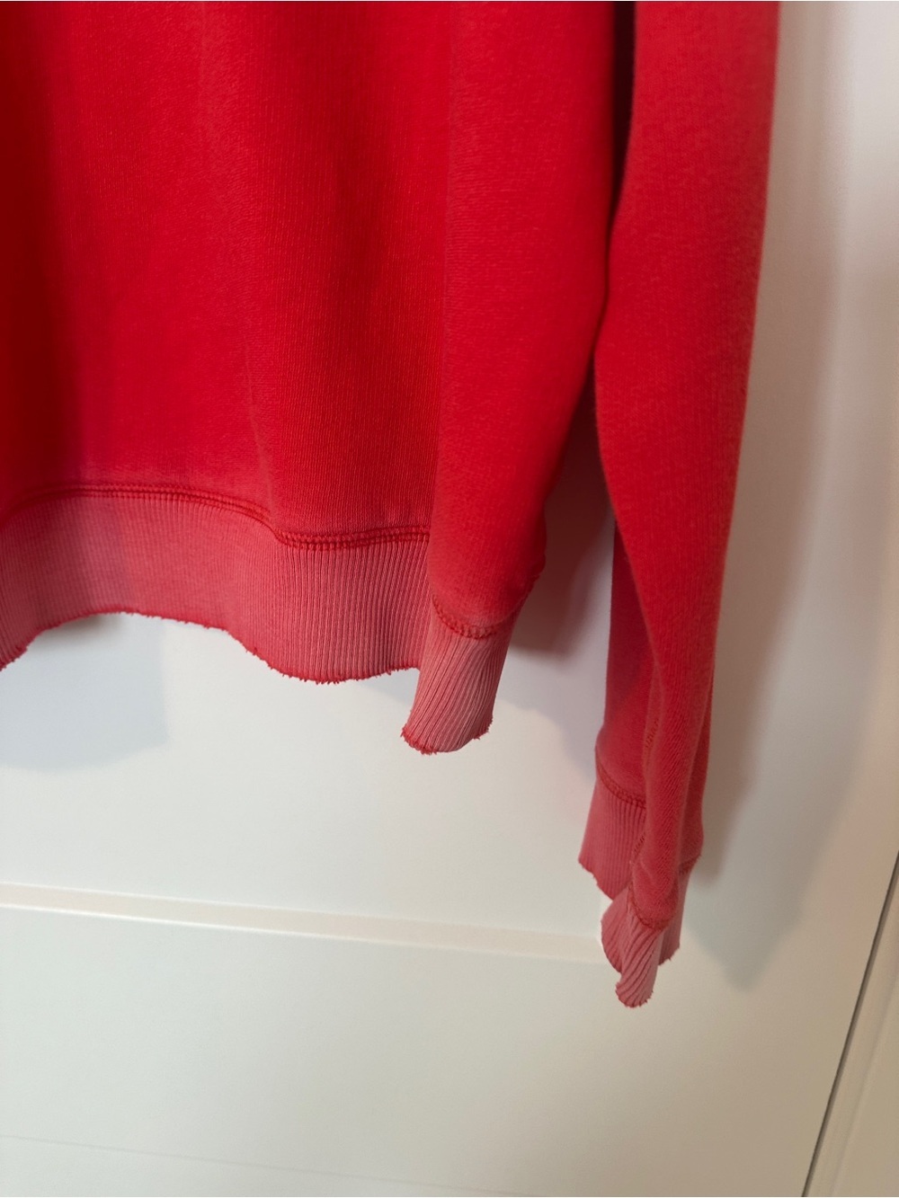 Victorias Secret PINK Red Distressed Logo Crewneck Sweatshirt Size Medium - Picture 9 of 14